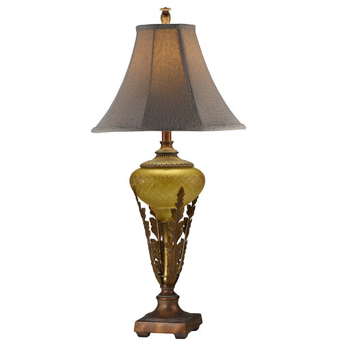 Dale Tiffany Acanthus Fabric Table Lamp, Antique Gold - DPT13047
