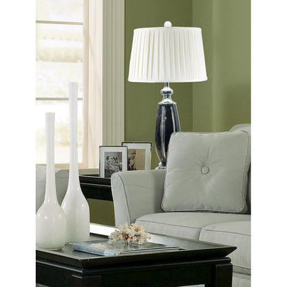 Blackline Crystal Table Lamp, Polished Chrome