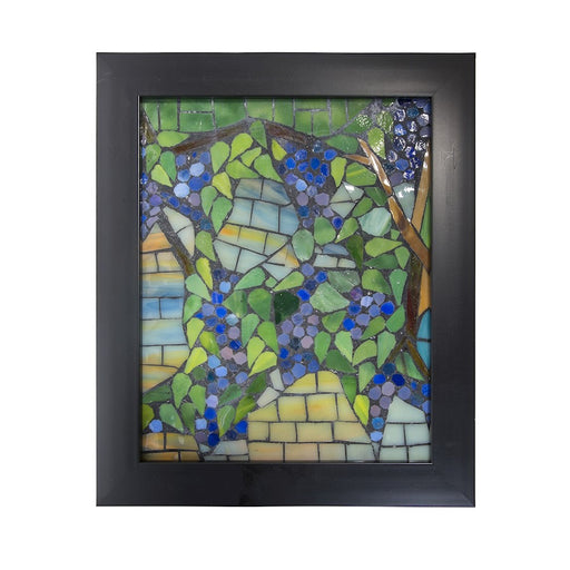 Dale Tiffany Grapevine Mosaic Art Glass 8" Wall Panel - M0009S