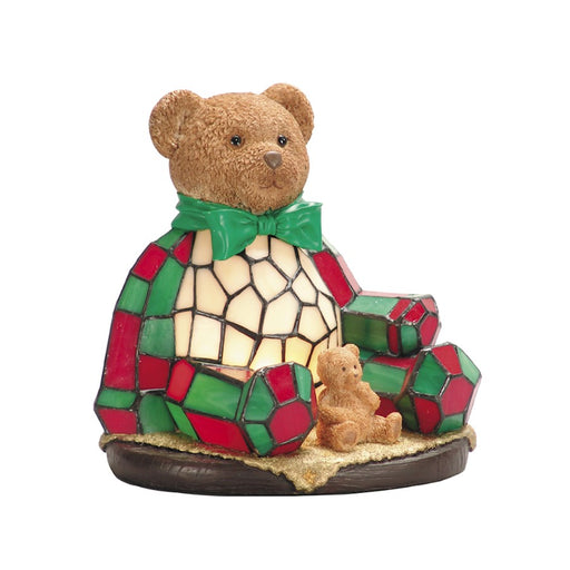 Dale Tiffany Noel Bear Tiffany Accent Lamp, Hand Painted - RS106