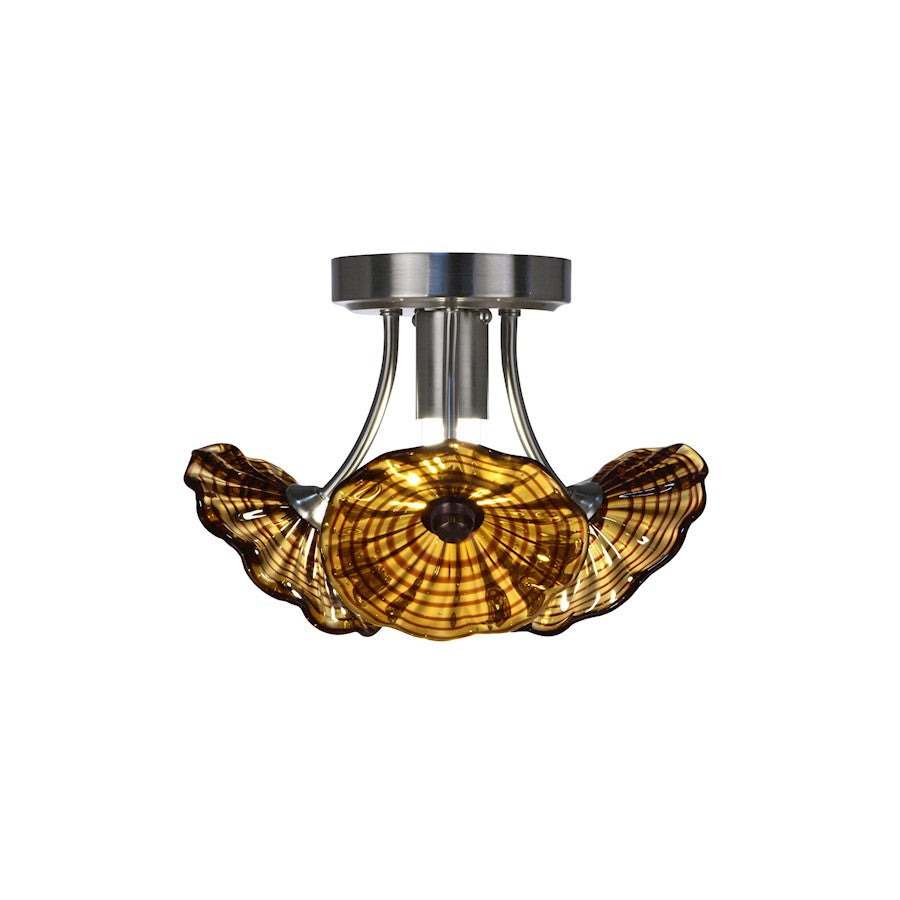 Dale Tiffany Moree Integrated LED Hand Blown Glass Semi Flush, NK - SAH16022LED