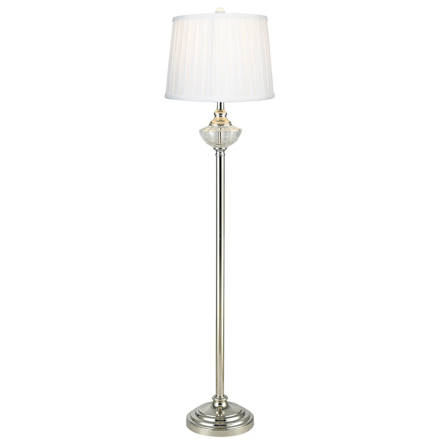 Dale Tiffany Leyla 24% Lead Crystal Floor Lamp, Polished Nickel - SGF17175F