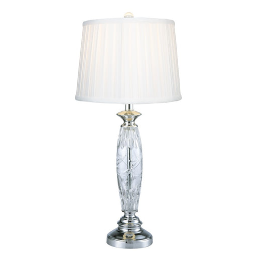 Dale Tiffany Powis 24% Lead Crystal Table Lamp, Polished Chrome - SGT16160F