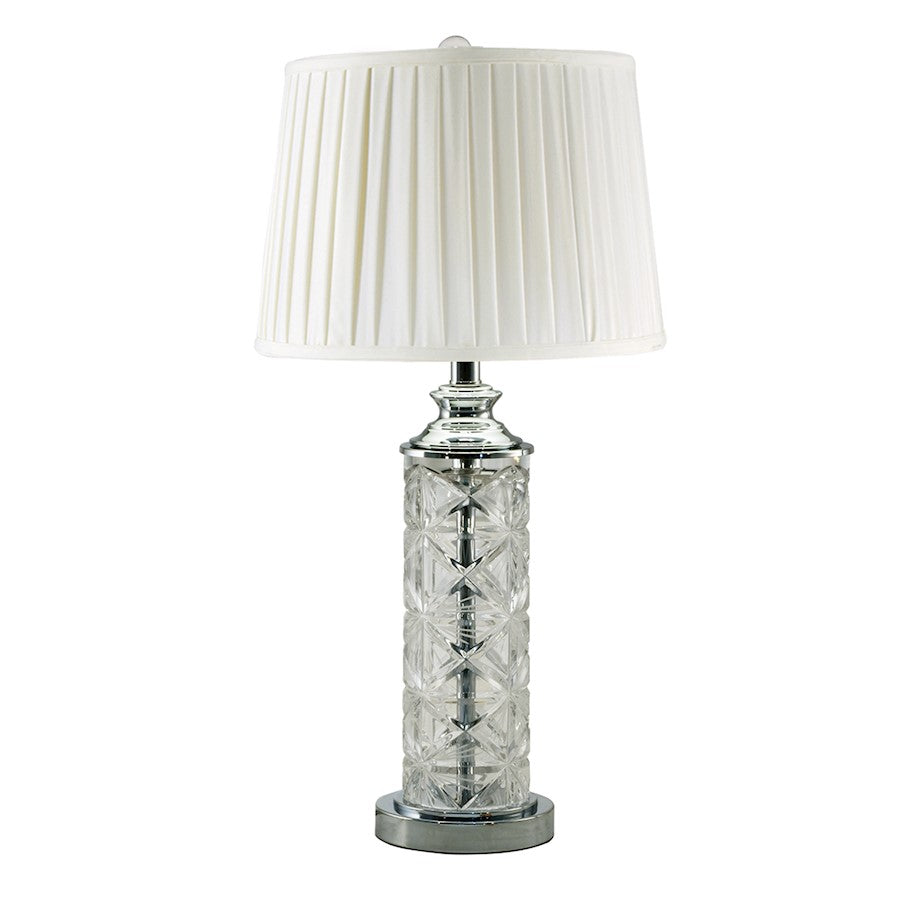 Dale Tiffany Kaia 24% Lead Crystal Table Lamp, Polished Chrome - SGT17036F