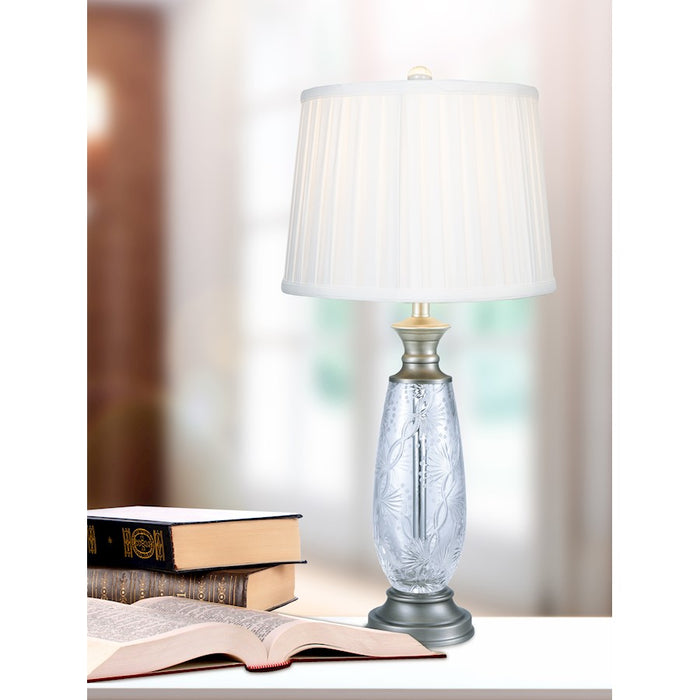 Dale Tiffany Impressionable Crystal Table Lamp, Antique Nickel