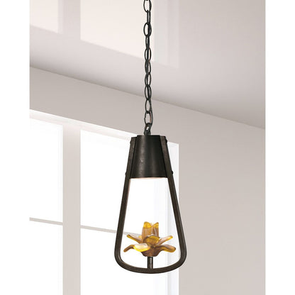 Integrated LED Art Glass PendantAntique Bronze