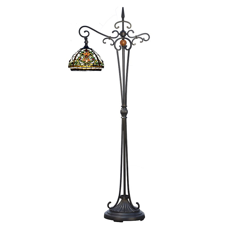 Dale Tiffany Beoheme Tiffany Floor Lamp, Golden Antique Bronze - TF101115CFL