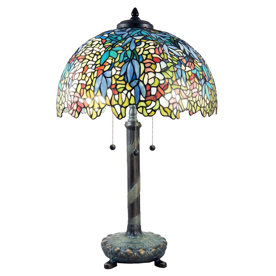 Dale Tiffany Jacques Laburnum Tiffany Table Lamp, Golden Bronze - TT18374