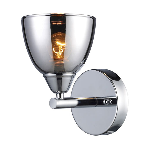 ELK Lighting Reflections 1-Light Wall Lamp, Chrome/Chrome-Plated Glass - 10070-1
