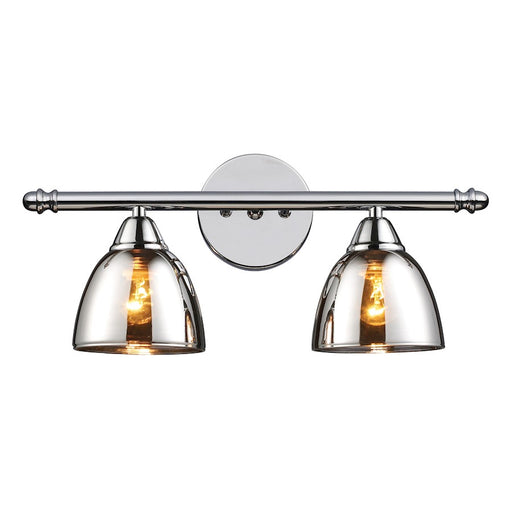 ELK Lighting Reflections 2-Light Vanity Lamp, Chrome/Chrome-Plated - 10071-2