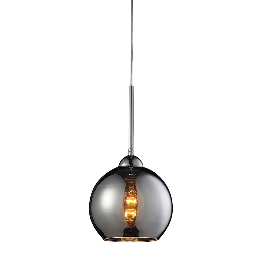 ELK Lighting Cassandra 1-Light Mini Pendant, Chrome/Chrome-Plated - 10240-1CHR