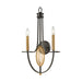ELK Lighting Dione 2-Light Wall Lamp, Brushed Antique Brass and Bronze - 10513-2