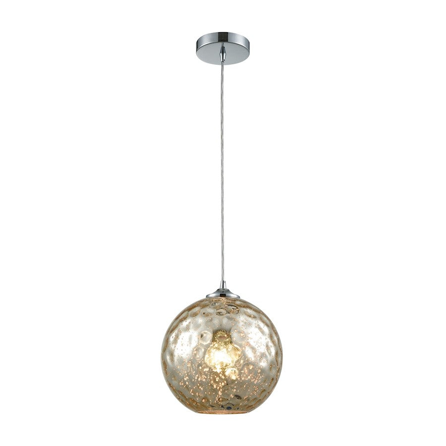 ELK Lighting Watersphere 1-Light Mini Pendant, Chrome/Mercury - 31380-1MRC