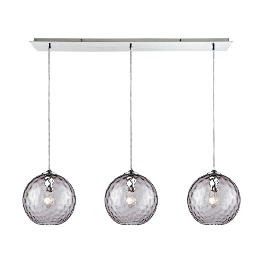 ELK Lighting Watersphere 3-LT Linear LP Mini Pendant, Purple - 31380-3LP-PRP