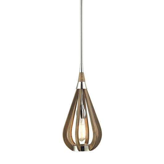 ELK Lighting Janette 1-Light Mini Pendant, Polished Nickel - 31554-1