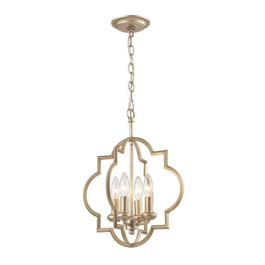 ELK Lighting Chandette 4-Light Chandelier, Aged Silver - 31802-4