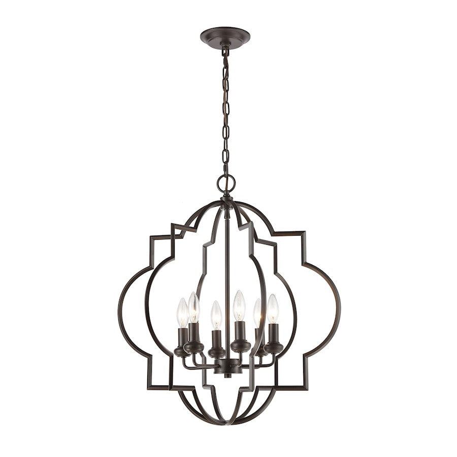 ELK Lighting Chandette 6-Light Chandelier, Oil Rubbed Bronze - 31818-6