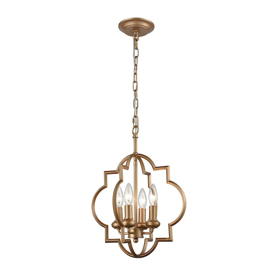 ELK Lighting Chandette 4-Light Chandelier, Matte Gold - 31826-4