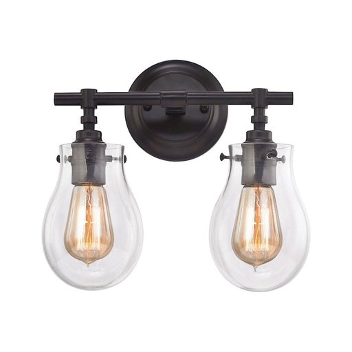 ELK Lighting Jaelyn 2-Light Vanity Lamp, Oil Rubbed Bronze/Clear Glass - 31931-2