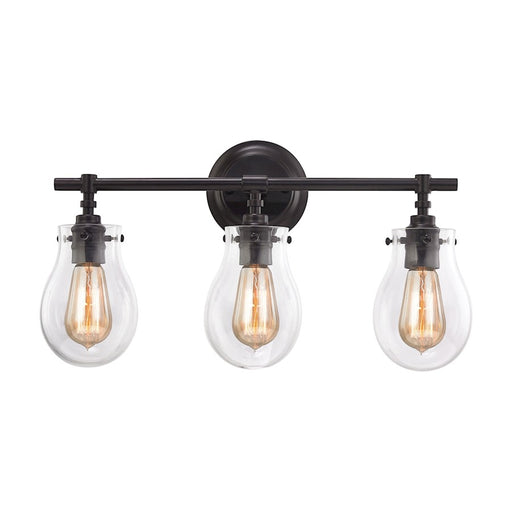 ELK Lighting Jaelyn 3-Light Vanity Lamp, Oil Rubbed Bronze/Clear Glass - 31932-3