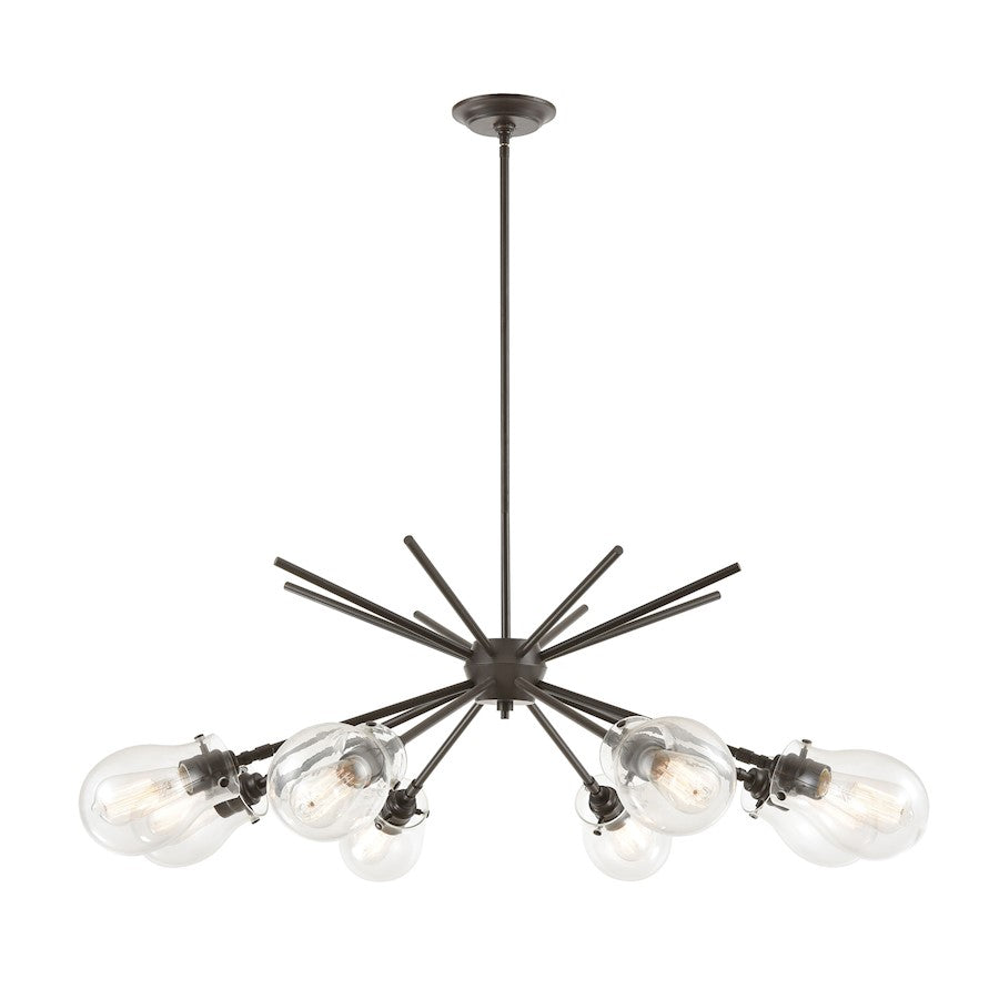 ELK Lighting Jaelyn 8-Light Chandelier, Oil Rubbed Bronze/Clear Glass - 31939-8