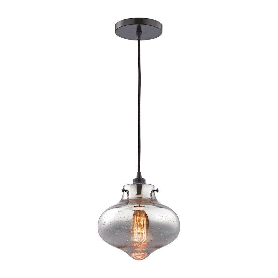 ELK Lighting Kelsey 1-Light Mini Pendant, Bronze/Mercury Glass - 31955-1