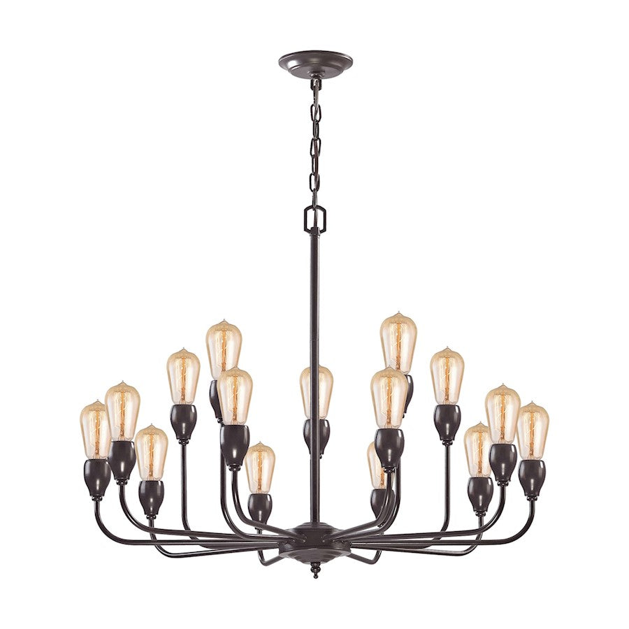 ELK Lighting Vernon 15-Light Chandelier, Oil Rubbed Bronze - 31984-10+5