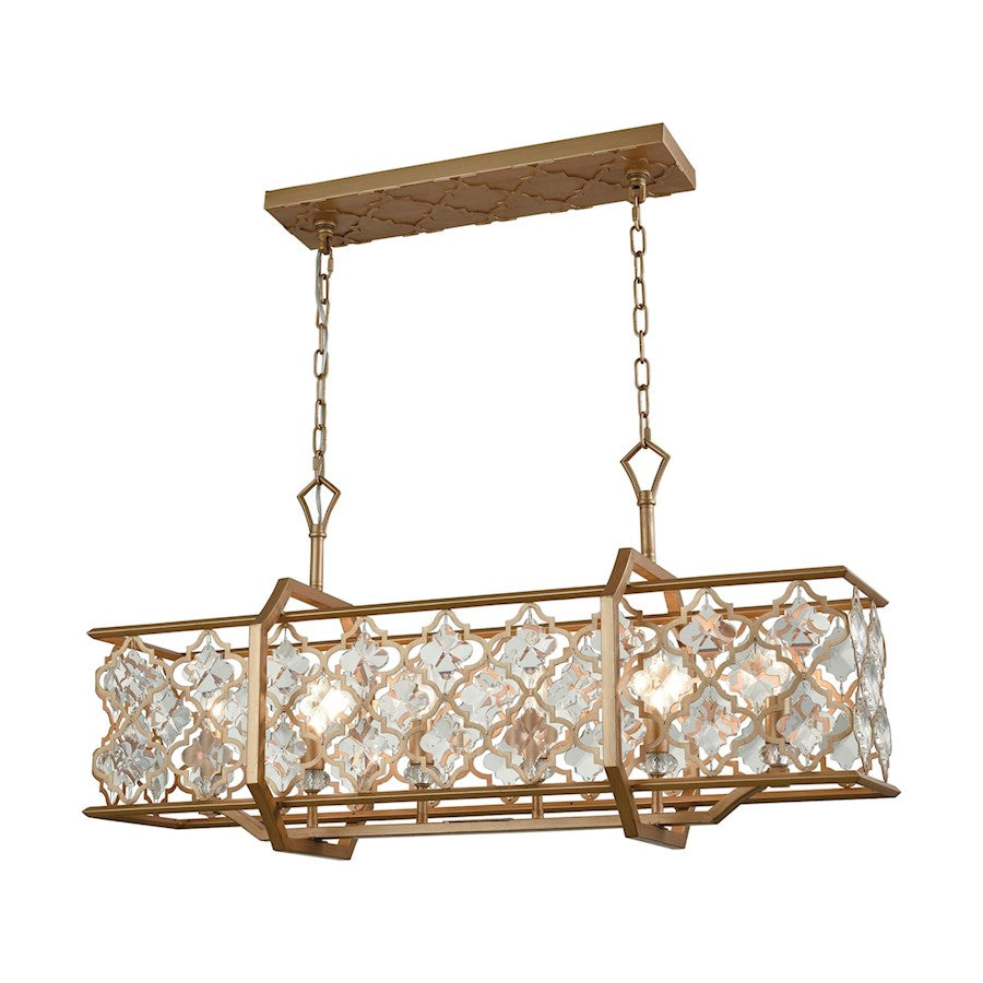 ELK Lighting Armand 6-Light Small Chandelier, Gold/Clear Crystals - 32095-6