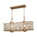 ELK Lighting Armand 6-Light Small Chandelier, Gold/Clear Crystals - 32095-6