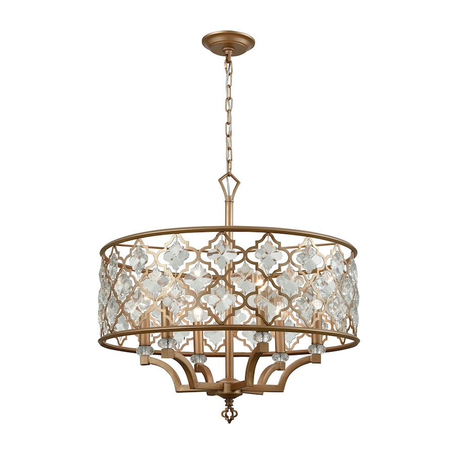 ELK Lighting Armand 6-Light Large Chandelier, Gold/Clear Crystals - 32097-6