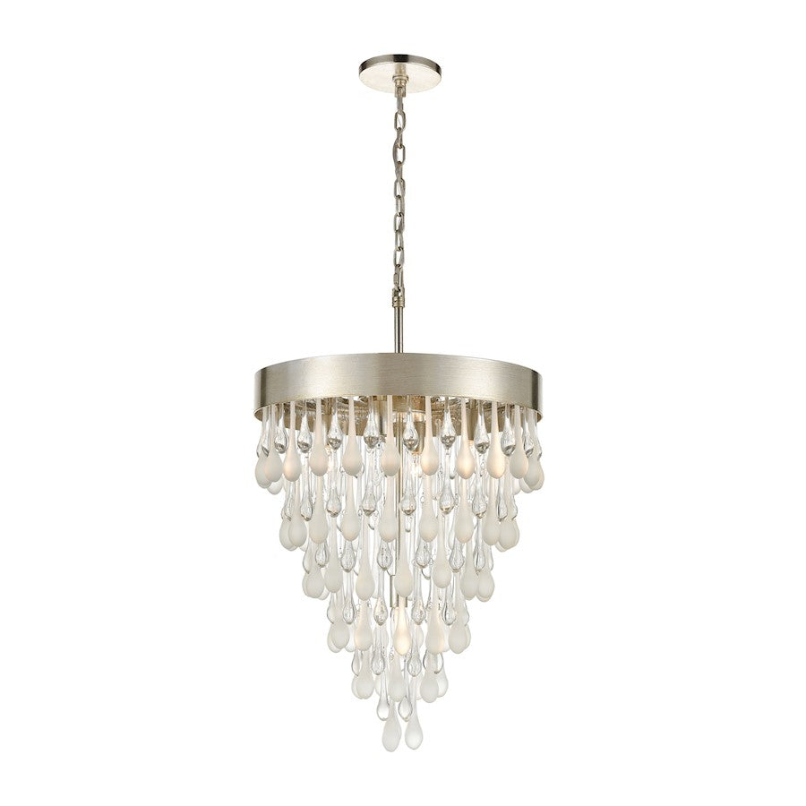 ELK Lighting Morning Frost 5-Light Chandelier, Silver/Clear - 32342-5