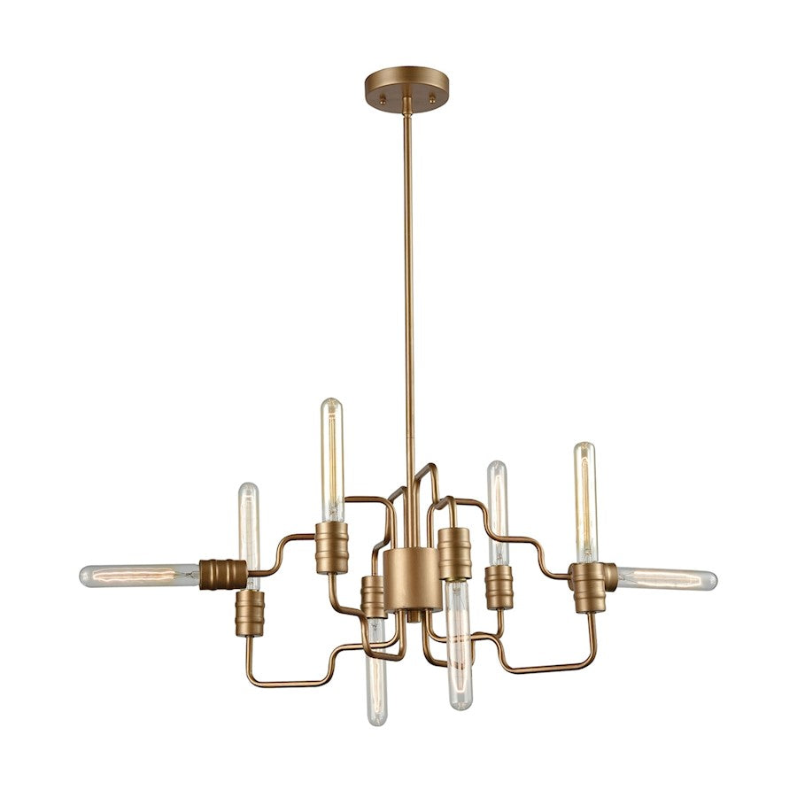 ELK Lighting Transit 8-Light Chandelier, Matte Gold - 32991-8