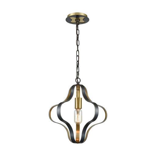 ELK Lighting Janis 1-Light Pendant, Aged Bronze and Aged Brass - 33163-1