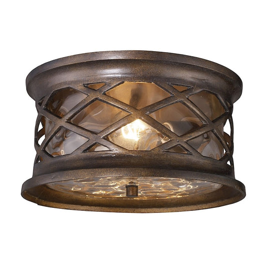 ELK Lighting Barrington Gate 2-Light Outdoor Flush, Hazelnut - 42037-2