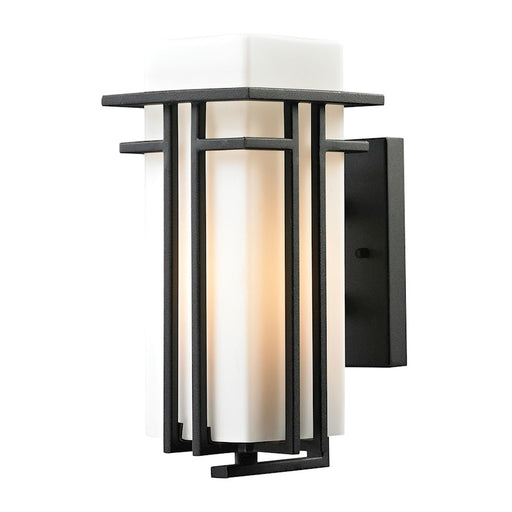 ELK Lighting Croftwell 1-Light Small Outdoor Wall Lamp, Textured Black - 45085-1