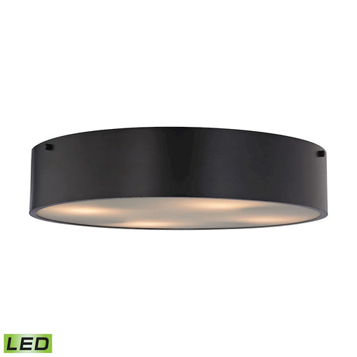 ELK Lighting Clayton 4-Light Flush, Oiled Bronze/Black Shade, LED - 45321-4-LED