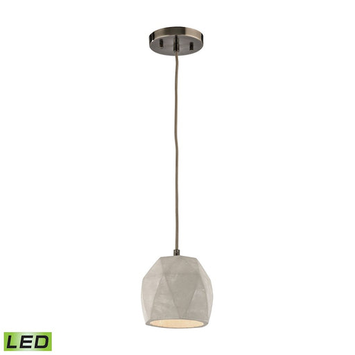 ELK Lighting Urban Form 5" Mini Pendant, Nickel/Concrete, LED - 45330-1-LED