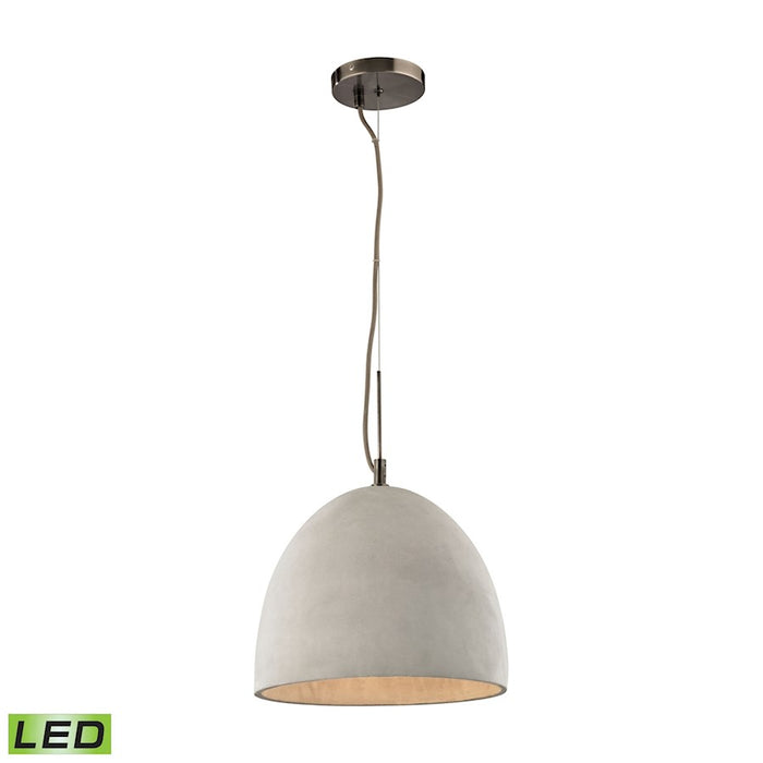 ELK Lighting Urban Form 12" Mini Pendant, Nickel/Concrete, LED - 45334-1-LED