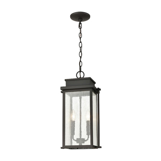 ELK Lighting Braddock 2-Light Outdoor Pendant, Bronze/Seedy - 45443-2