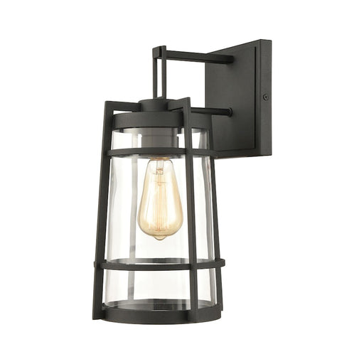 ELK Lighting Crofton 1-Light Large Outdoor Sconce, Charcoal/Clear - 45491-1