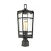 ELK Lighting Crofton 1-Light Outdoor Post Mount, Charcoal/Clear Glass - 45494-1