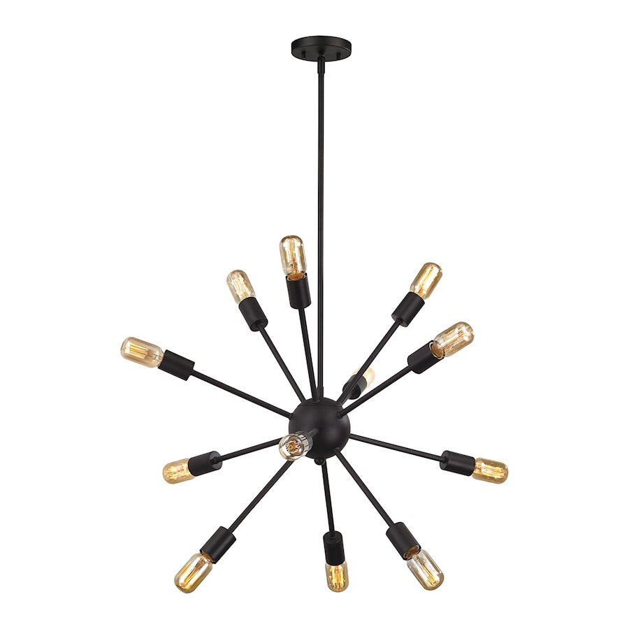 ELK Lighting Delphine 12-Light 27" Chandelier, Oil Rubbed Bronze - 46231-12