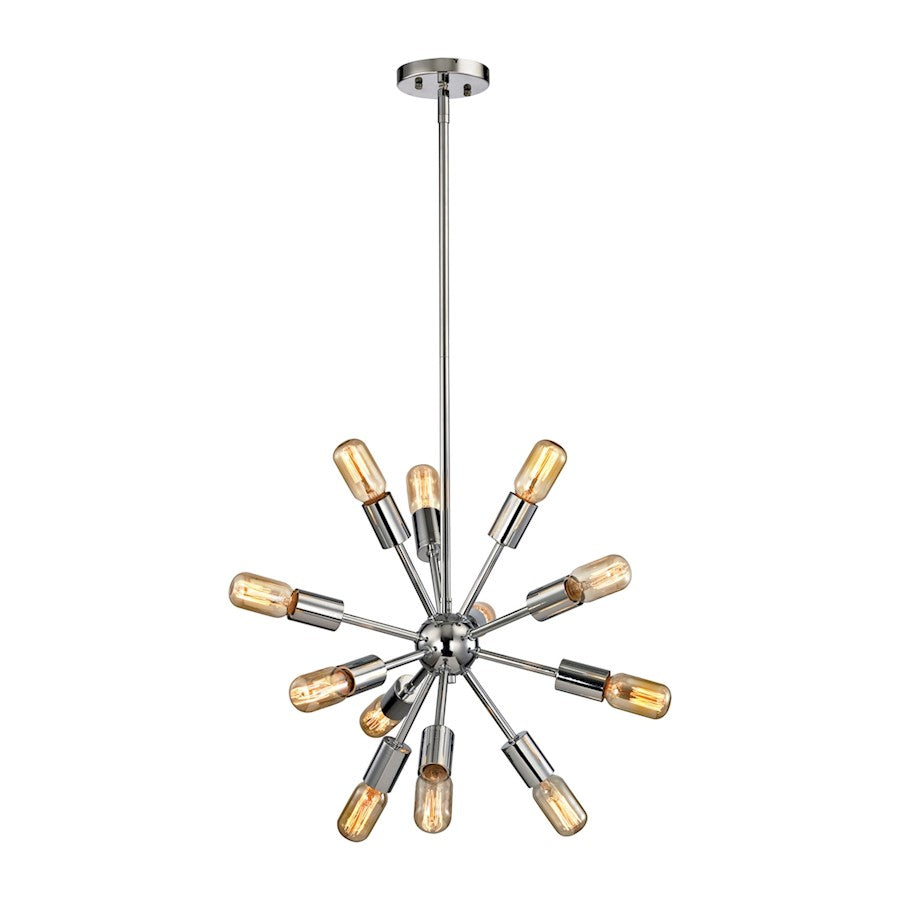 ELK Lighting Delphine 12-Light 16" Chandelier, Polished Chrome - 46233-12