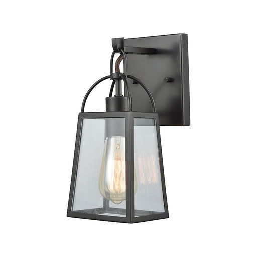 ELK Lighting Barnside 1-Light Vanity Lamp, Bronze/Clear Panels - 46270-1