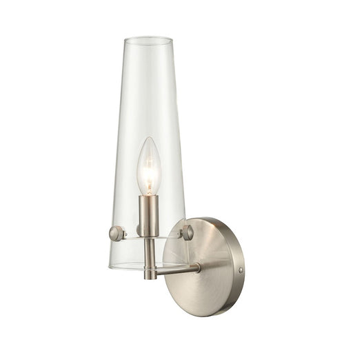 ELK Lighting Valante 1-Light Sconce, Satin Nickel/Clear Glass - 47224-1