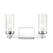 ELK Lighting Melinda 2-Light Vanity Light, Polished Chrome/Seedy Glass - 47302-2