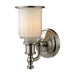 ELK Lighting Acadia 1-Light Vanity Lamp, Nickel/Opal Reeded Pressed - 52000-1