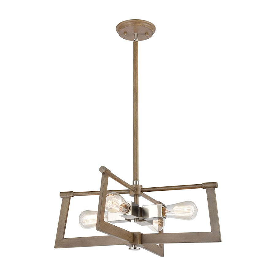 ELK Lighting Axis 21" 4-Light Pendant, Light Wood - 55051-4