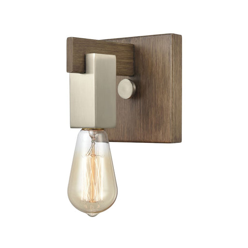 ELK Lighting Axis 1-Light Vanity Light, Light Wood and Satin Nickel - 55056-1