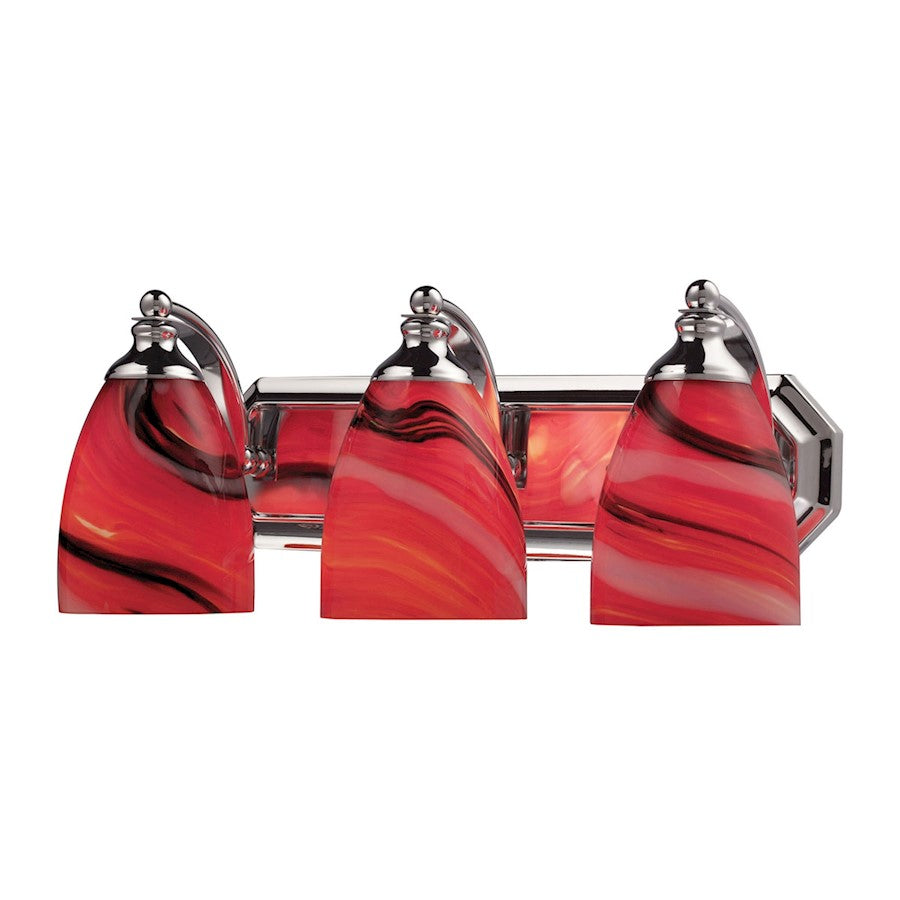 ELK Lighting Mix & Match 20'' Wide 3-Light Vanity, Chrome/Candy - 570-3C-CY